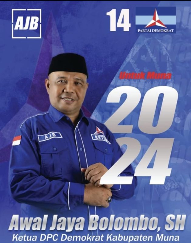 Awal Jaya Bolombo (AJB), Ketua DPC Demokrat Kab.Muna periode 2022-2027