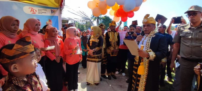 Pj Bupati Mubar, La Ode Butolo ST MM saat melaunching pencanangan PIN Polio di Mubar, Selasa (23/7)