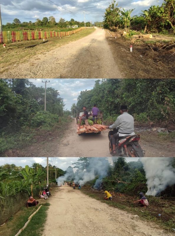 Kondisi jalan menuju Desa Bahutara Kecamatan Kontukowuna