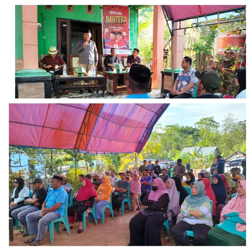 Ketgam: Pasangan calon Bupati dan Wakil Bupati Muna, H Bachrun dan La Ode Asrafil saat silaturahmi dengan warga Kelurahan Dana, Senin (21/10). Foto: redaksi/Admin