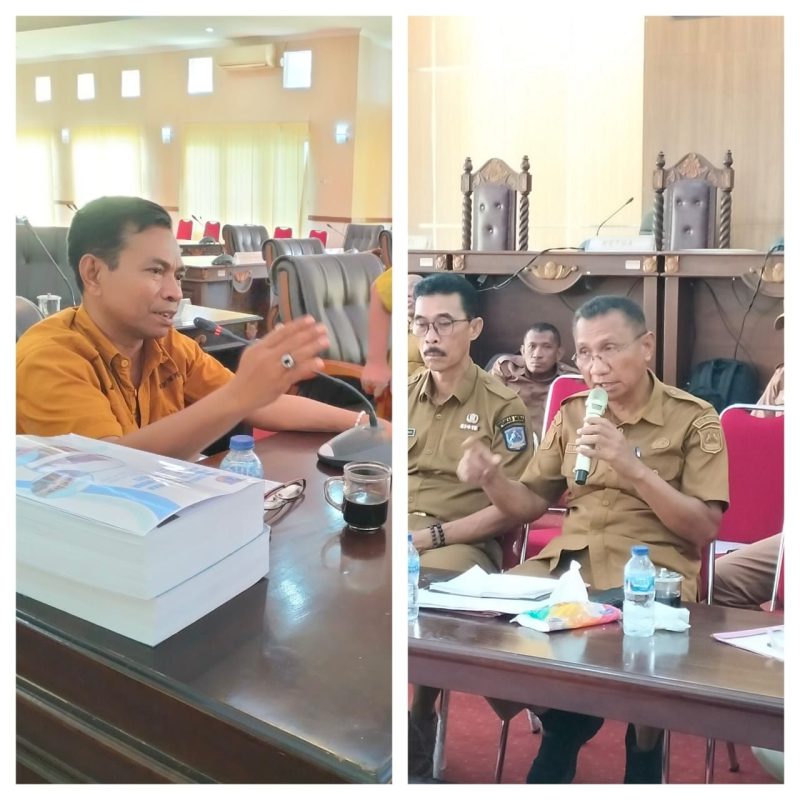 Zahrir Baitul, Anggota Komisi II DPRD Muna  (kiri) dan Kadis Pertanian, La Ode anwar Agigi (kanan) 