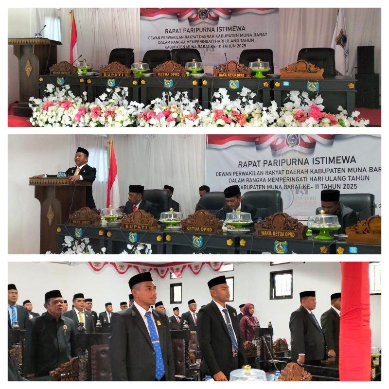 Ketgam: Suasana sebelum dan saat rapat paripurna HUT Mubar ke-11 Tahun di Gedung DPRD Mubar, Selasa (22/7). Foto: REDAKSi