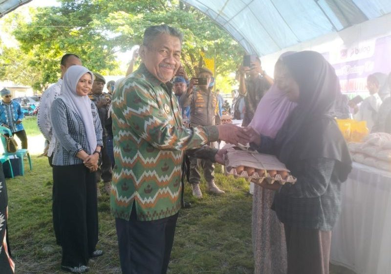 Ketgam: Kegiatan pasar murah yang digelar di Langit-langit Kota Raha, Kamis-Sabtu (11-13/9/2025)