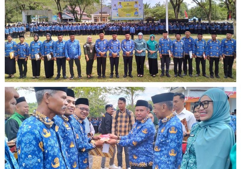 Ketgam : Bupati Muna Barat, La Ode Darwin saat melantik dan menyerahkan SK P3K Penuh waktu lingkup Pemkab Muna Barat, Rabu (16/9/2025)